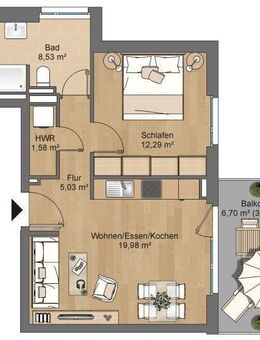 Moderne 2-Zimmer-Wohnung in Hanau Lamboy - Hanau (Brüder-Grimm-Stadt)