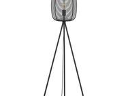 EGLO Stehlampe RINROE, ohne Leuchtmittel, Stehleuchte, Standleuchte Dreibein, Metall in schwarz, Wohnzimmerlampe