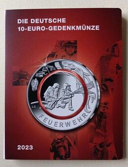 5x10 Euro BRD 2023 "Im Dienst der Gesellschaft-Feuerwehr" A-J, St, Neu, OVP im Blister - Büren