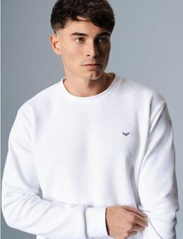 Trigema Sweatshirt TRIGEMA Sweatshirt in Waffeloptik