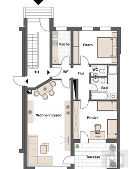 Großzügige 3-Zimmer-Wohnung mit Terrasse in Lichtenau! - Lichtenau (Bayern)