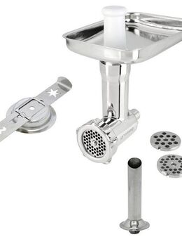 grossag Fleischwolfaufsatz KFW 500 Set 1354, Zubehör für alle KitchenAid-Küchenmaschinen, mit Wurstfüll-Vorsatz und Spritzgebäck-Vorsatz