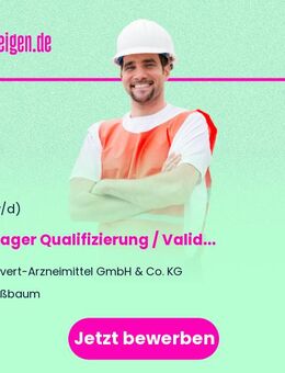 (Junior) Manager Qualifizierung / Validierung (m/w/d) - Nußbaum