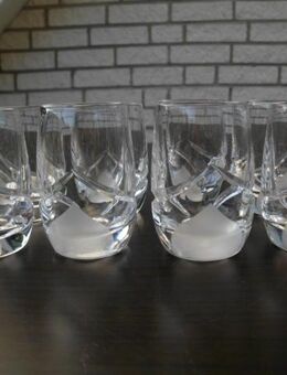 7 Bleikristall Stamper Schnapsstamper Gläser Nachtmann? satiniert Retro Vintage zus. 15,- - Flensburg