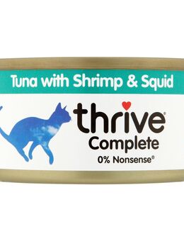 2-fach zooPunkte auf 6 x 75 g / 12 x 75 g Thrive Complete - Thunfisch mit Garnelen & Tintenfisch (6 x 75 g)