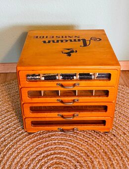 Nähgarnschrank, Antik, Vintage, 40/50er, Marke Amann Nähseide, Aufbewahrung, Augenweide - Gundelsheim Zentrum
