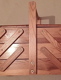 Nähkästchen Holz Nähkasten für Nähmaschine Zubehör Nähgarn Kiste praktisch aufklappbar - Koblenz