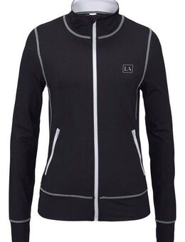 LASCANA ACTIVE Trainingsjacke Black Marble Trainingsjacke mit Kontrastnähten und Stehkragen