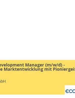 Business Development Manager (m/w/d) - Europaweite Marktentwicklung mit Pioniergeist - Iserlohn