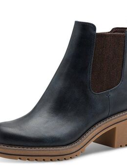 MARCO TOZZI Chelseaboots, Blockabsatz, Stiefelette, Businessschuh in veganer Verarbeitung