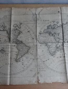 Die beyden Halbkugeln der Erde nach neuesten Entdeckungen D. F. Sotzmann 1821 , Nürnberg im Verlag K. privil : Schneider und Weigelschen Kunst- und Landkartenhandlung - Berlin