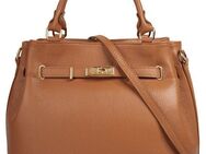 Samantha Look Henkeltasche, echt Leder, Made in Italy, geräumige Henkeltasche mit Smartphonefach