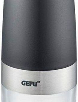 GEFU Salz-/Pfeffermühle GIVA elektrisch, (1 Stück), Kippsensor für automat. Mahlen, einstellbare Mahlstufen, LED-Anzeige
