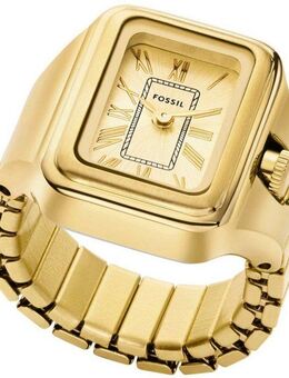 Fossil Uhrenring RAQUEL WATCH RING ES5343, Quarzuhr, Damenuhr, analog, Edelstahl, Flexband, Zugband