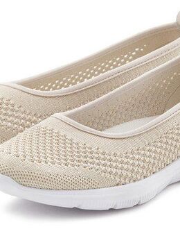 LASCANA Sneaker Ballerinas ultraleichter Slipper, Freizeitschuh zum Reinschlüpfen VEGAN
