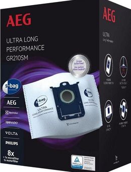 AEG Staubsaugerbeutel s-bag Megapack für AEG VX9 GR210SM, passend für AEG, 5l Füllmenge