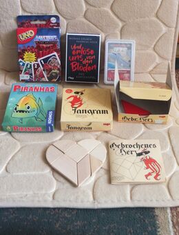 Kartenspiele Spiele - Tangram * Uno He-Man Motu * Quartett * Haba - Weinheim Zentrum
