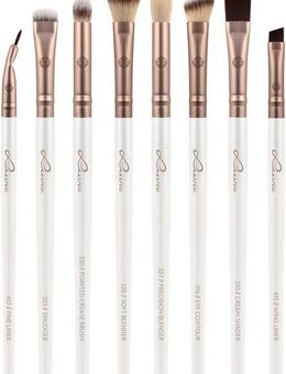 Luvia Cosmetics Kosmetikpinsel-Set All Eye Want, 8 tlg., Nurai-Pinselhaar, vegan und hautfreundlich, verliert keine Haare.
