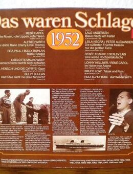 Das waren Schlager 1952-Vinyl-LP,1972 - Linnich