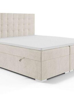 INOSIGN Polsterbett Semla mit Matratze und Topper, in 3 Breiten (140, 160 und 180 cm), Boxspringbett mit Kopfteil, Bettkasten, Matratze (BFK/TFK) und Topper