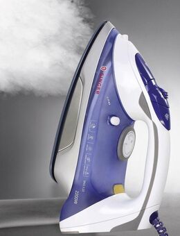 Bügeleisen Blau-Weiß 2200 W Dampfstoß Anti-Kalk DAMPF SINGER NEU! - Berlin Neukölln