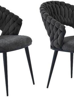 Jockenhöfer Gruppe Esszimmerstuhl Geldern (Set, 2 St), Geflochtenes Design, Chenille