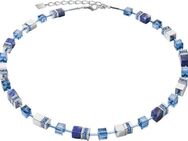 COEUR DE LION Collier Schmuck Edelstahl GeoCUBE® Iconic Precious Würfelkette, 4017/10, Made in Germany - mit Swarovski® Kristall, Strassstein, Schmuckstein
