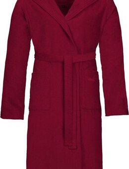 Vossen Unisex-Bademantel Texas, ideal für Sauna & Spa, Hotelbademantel, Morgenmantel, Kurzform, Webvelours, Kapuze, Gürtel, für Damen & Herren
