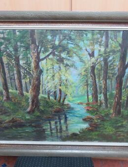 Antikes Ölgemälde auf Leinwand Wald - Ratingen