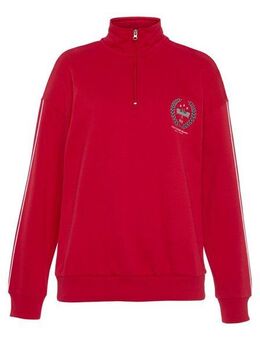 H.I.S Sweatshirt mit Troyerkragen und Stickerei, Loungeanzug
