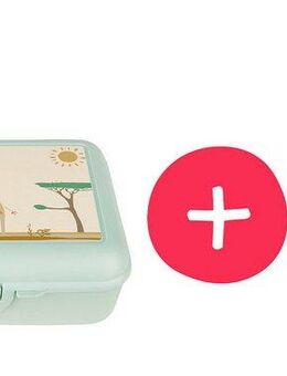 Sterntaler® Lunchbox Brotzeitdose & Trinkflasche Safari, Aluminium, Polyprophylen (PP), (2-tlg), mit Trinkflasche
