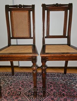 Antik! 2 Gründerzeit Stühle Korbgeflecht Wiener Geflecht ca, 1890 TOP! - München