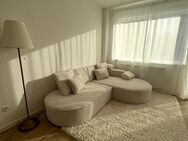 Couch Boucle Stoff beige rechts - Kelkheim (Taunus) Zentrum