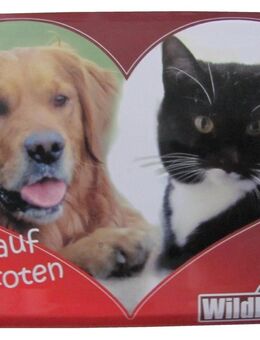 Wildlife Serie - Treue auf vier Pfoten - Hund & Katze - Blechpostkarte mit Umschlag - Doberschütz