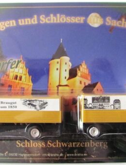 Hartmannsdorfer Nr. - Schloss Schwarzenberg - MB L322 - Hängerzug Oldie auf Blechschild - Doberschütz