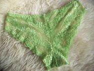 NEU Damenslip grün mit Muster S - M durchsichtig Dessous - Kalletal