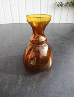 Glas Vase gelb 16 cm Glasvase Gelbglas Deko Vintage 4,- - Flensburg