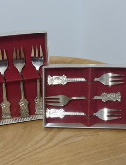 Souvenir Gabeln Niederlande Nordholland Uitrecht Friesland Kuchen Gabel silber - Essen