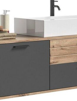 INOSIGN Waschtisch-Set Riga, Breite 140 cm, inkl. Aufsatzwaschbecken, 2 Schubkästen, 1 Tür, (Set, 1-St), Hängeschrank, Unterschrank, Badmöbel, Badschrank, Schrank, Bad