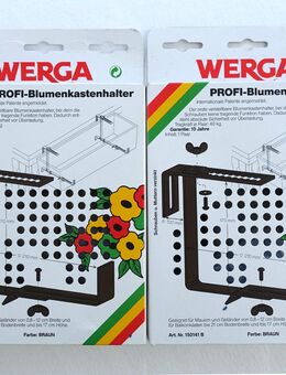 2 Paar Werga Blumenkastenhalterung, verstellbar, braun ✮NEU✮ - Dresden