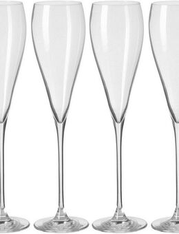 Fink Champagnerglas PREMIO, Glas, Sektglas, Champagnerflöte, 4er Set, transparent