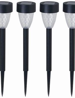 Luxform Gartenleuchte Solar-Gartenlampe Montpellier - 4 Stück, LED fest integriert, Aus Kunststoff gefertigt