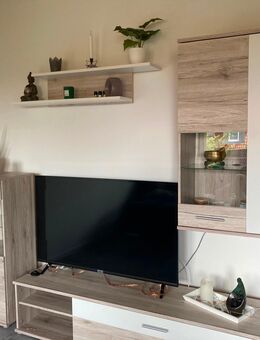 Wohnwand (mit LED‘s) - Sandeiche-weiß - 4-teilig - Herrieden