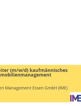 Sachbearbeiter (m/w/d) kaufmännisches Gewerbeimmobilienmanagement - Essen