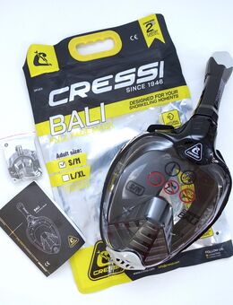 2x Cressi Bali Vollgesichtsmaske + Trockenschnorchel, S/M ✮NEU✮ - Dresden