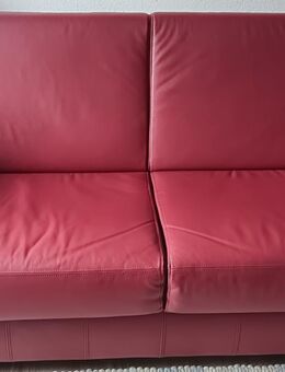 Hochwertiges MESSINA Schlafsofa von Bali Leder rot - Kolbermoor