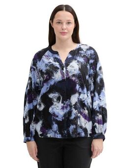 TOM TAILOR PLUS Langarmbluse mit Allover-Print