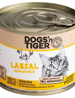 Dogs'n Tiger Senior Cat 6 x 200 g - Labsal Hühnchen