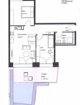 Moderne 3-Zimmer Wohnung mit Terrasse, Einbauküche und kleinem Garten - Bamberg
