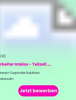 Mitarbeiter Imbiss - Teilzeit befristet (m/w/d) - Neckarsulm